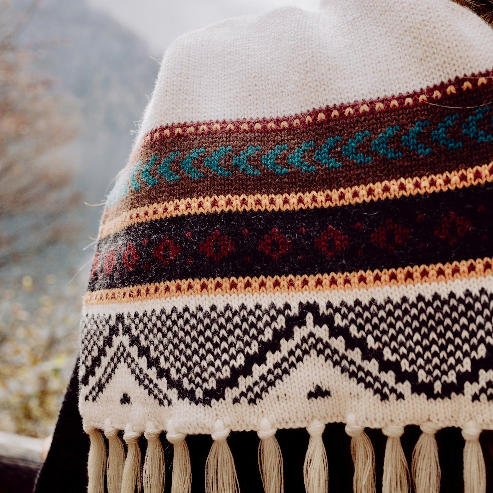 The Woodland - Alpaka Schal Creme - Unisex