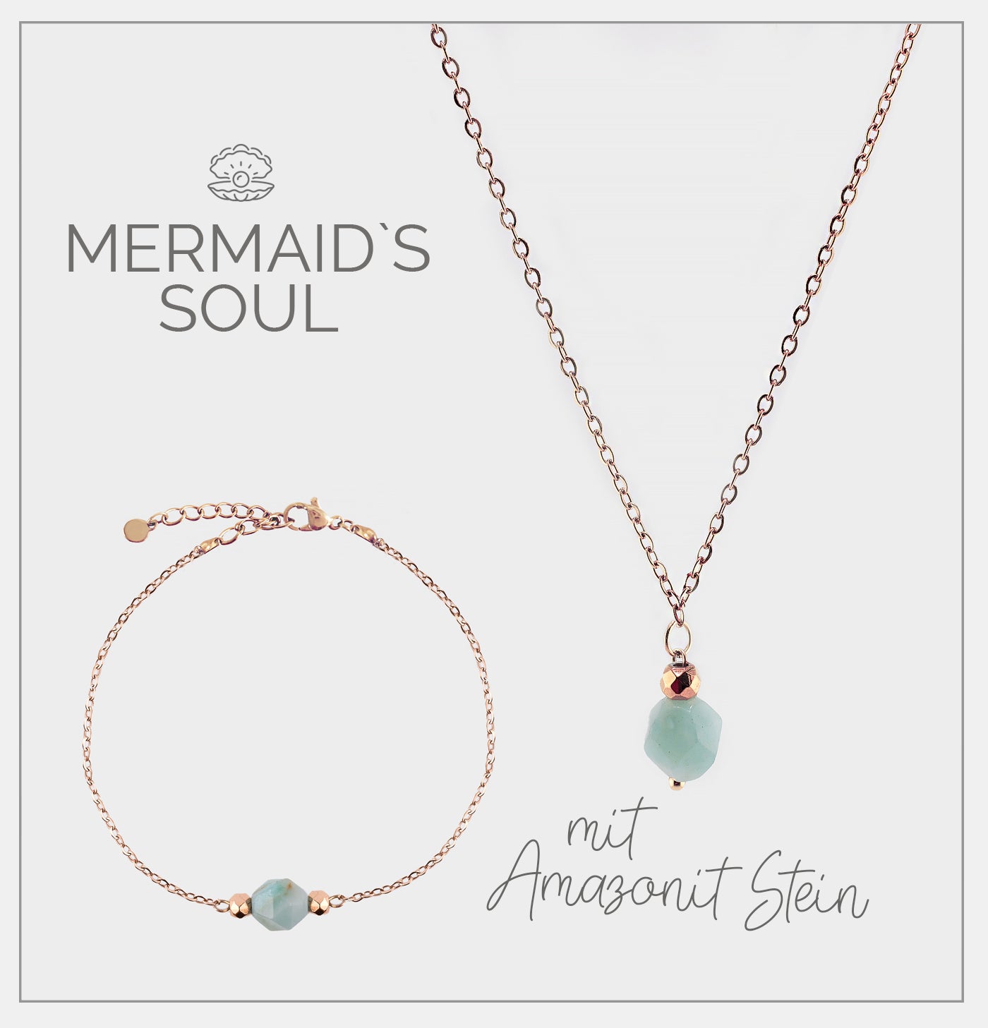 Gavesæt "Mermaid's Soul" | Rose guld