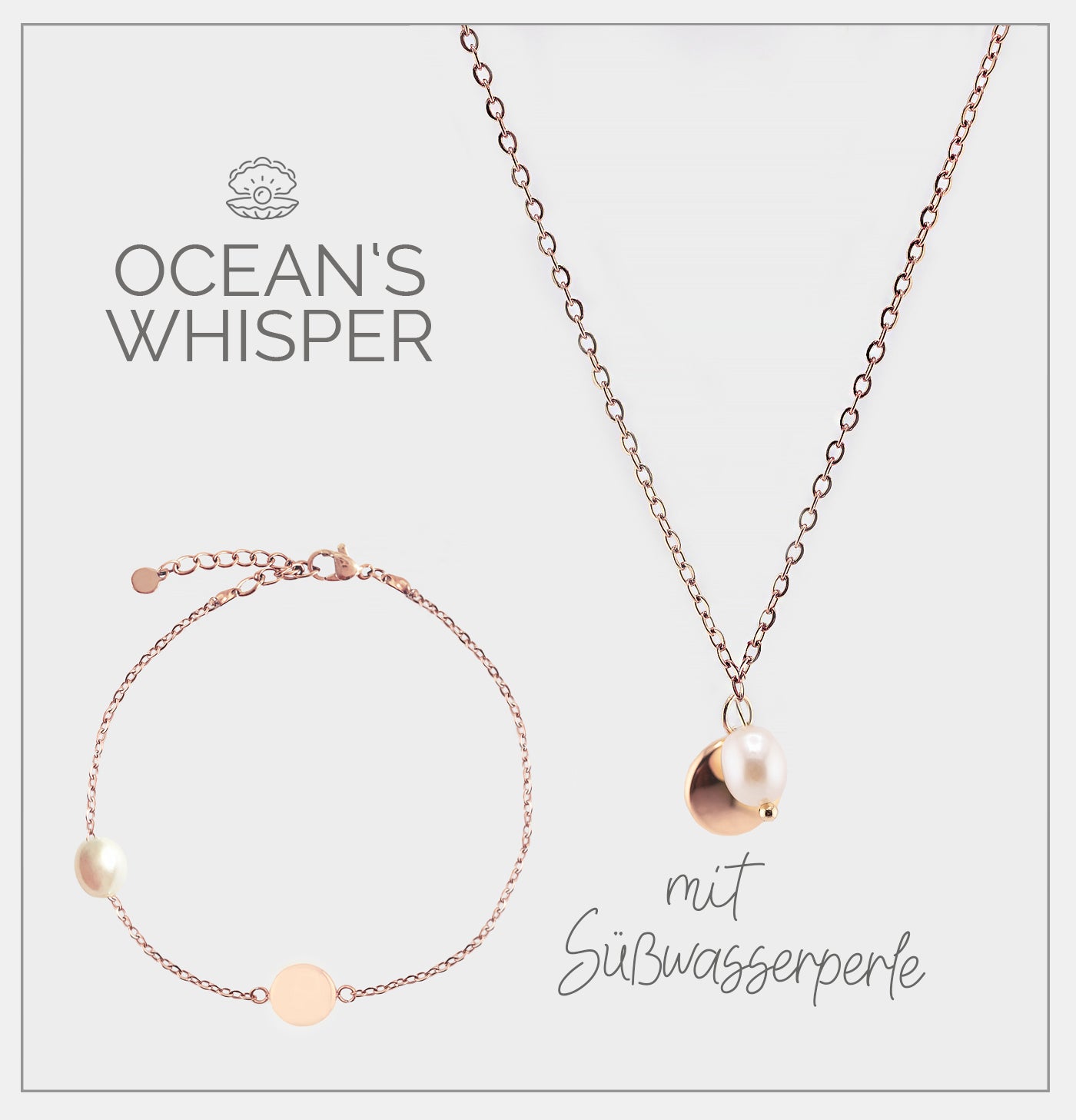 Gavesæt "Ocean's Whisper" | Rose guld