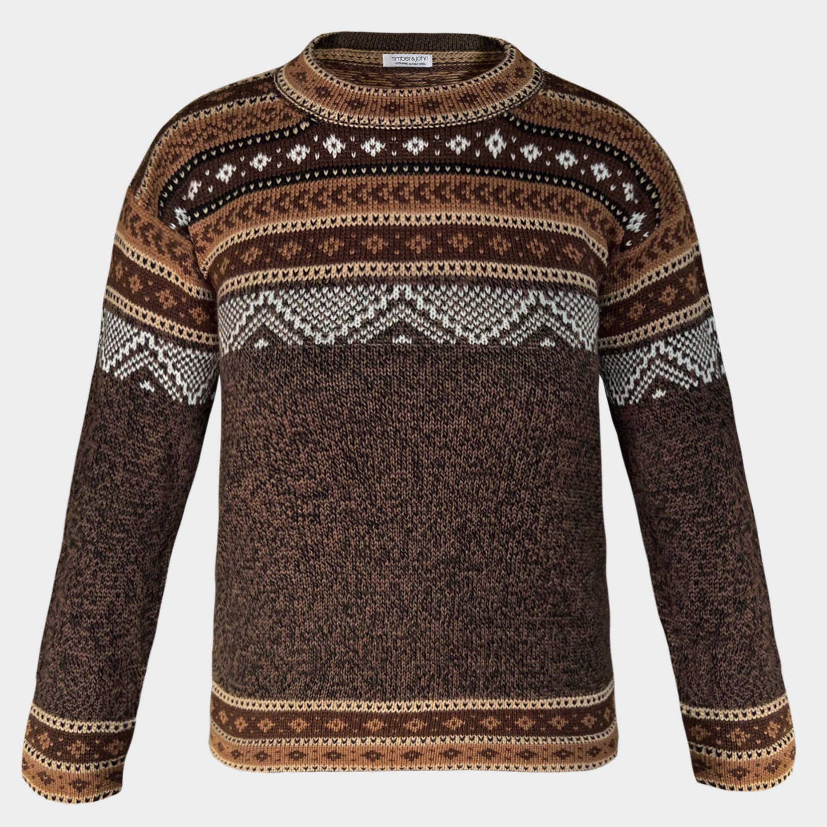 The Woodland - Alpaka Braun - Herren + gratis Alpaka-Socken