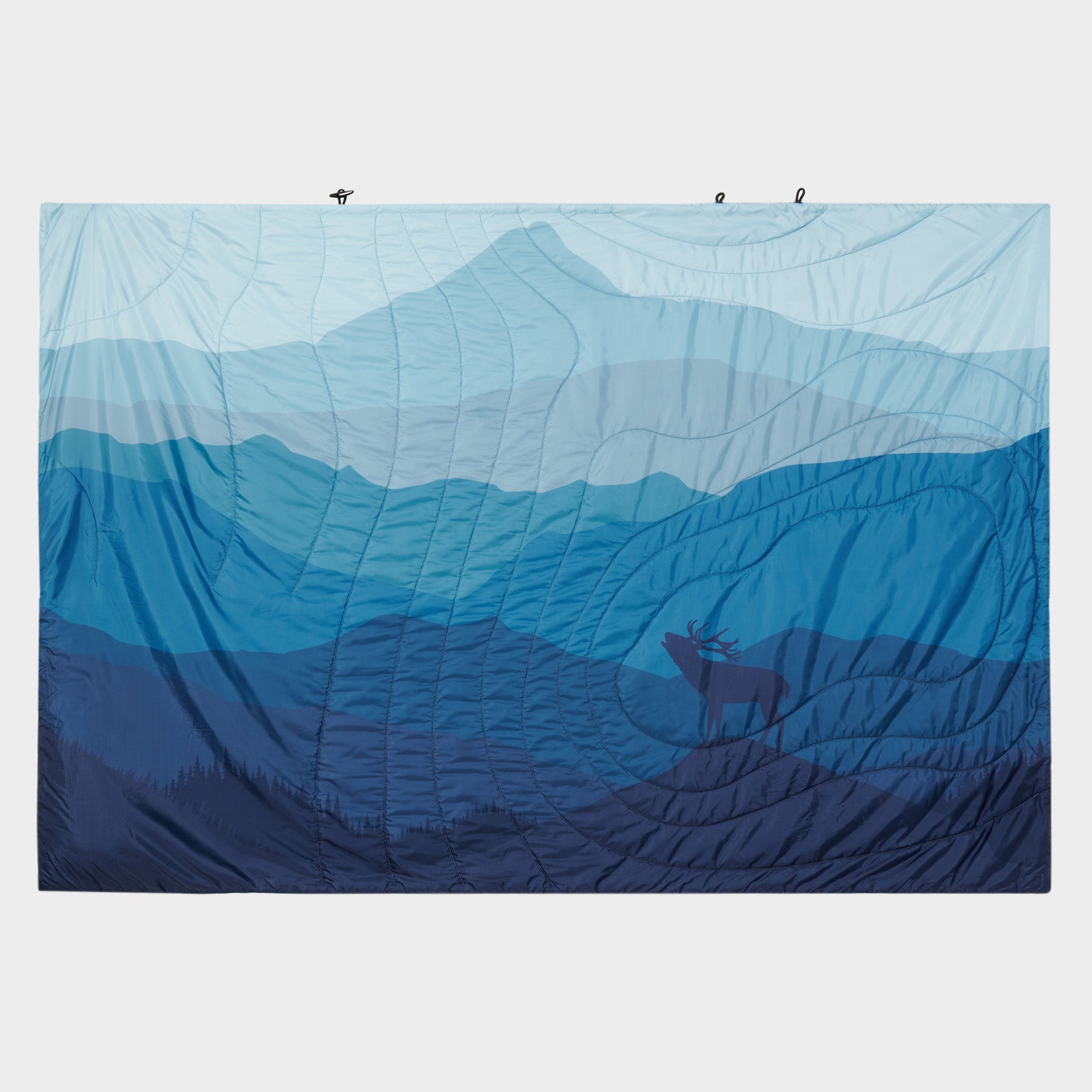 The Adventures - Outdoor Plafond Sherpa Fleece - Misty Mountains Blue