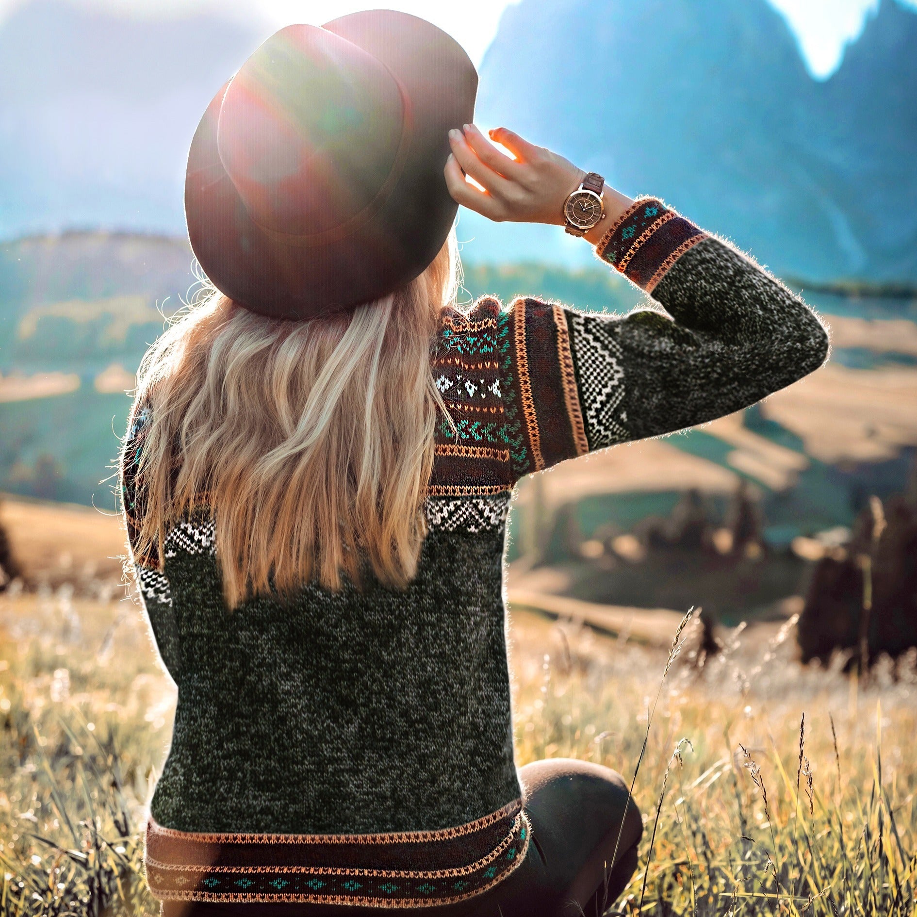 The Woodland - Alpaka Anthrazit - Damen + Mystery-Geschenk