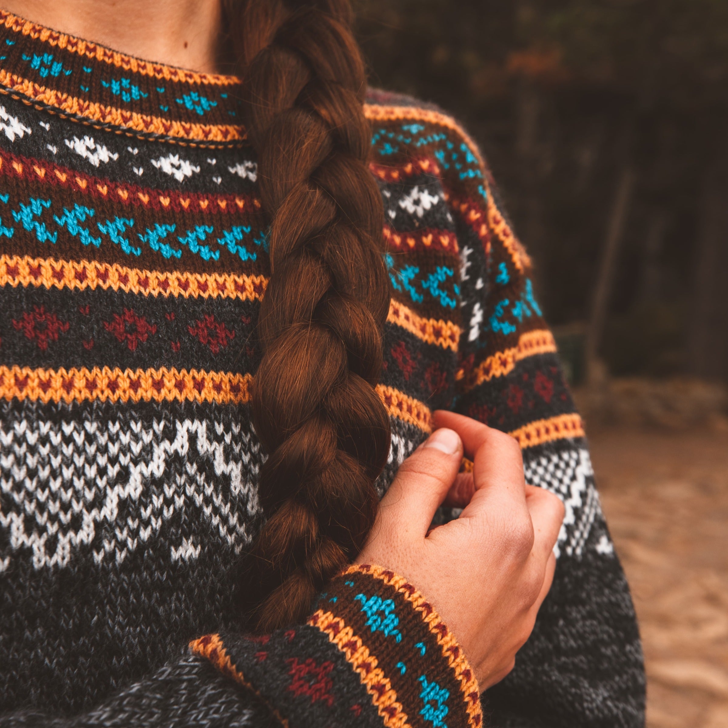 The Woodland - Alpaka Anthrazit - Damen + Mystery-Geschenk