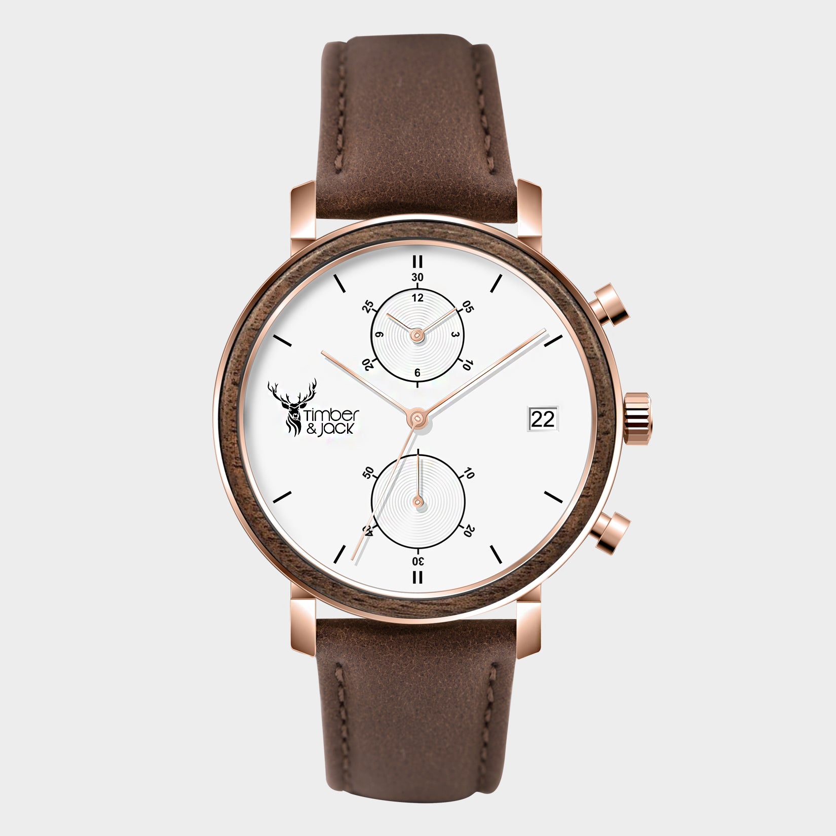 "Rosé Walnut" leer