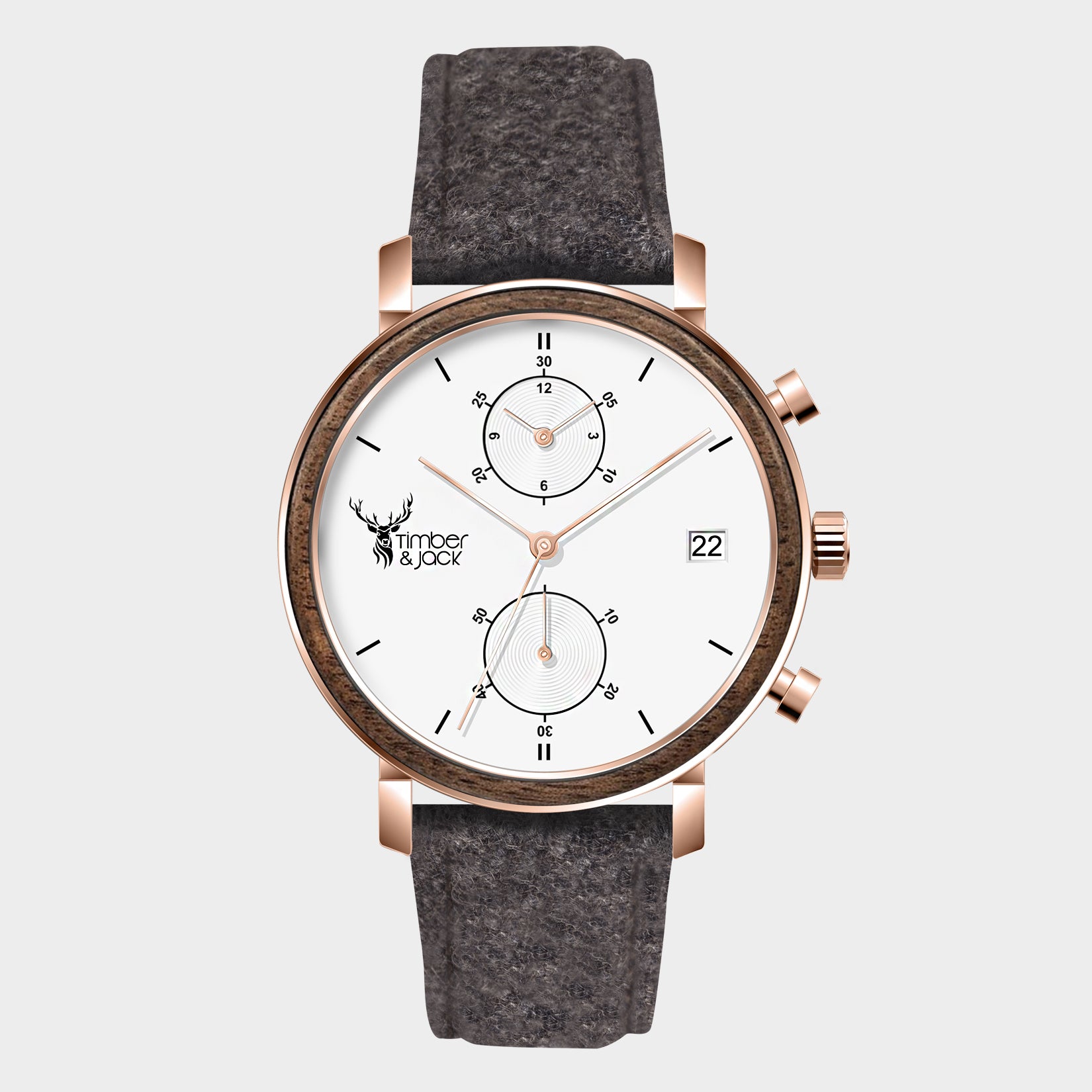 "Rosé Walnut" Felt - mørkegrå