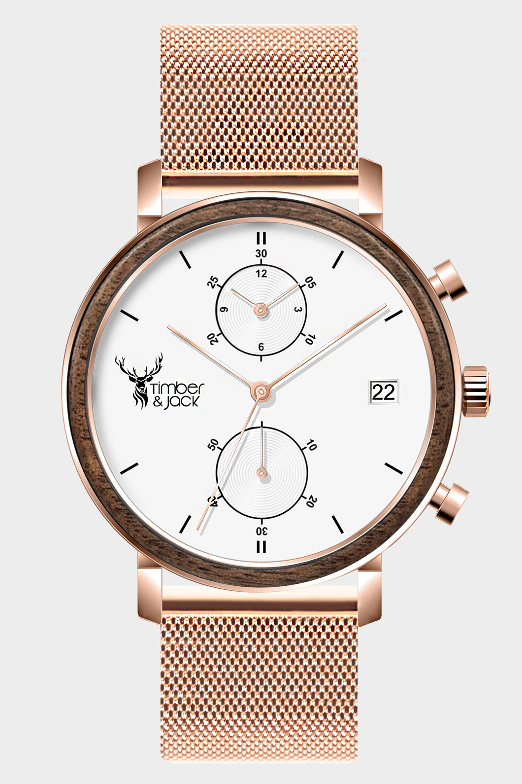 "Rosé Walnuss" Mesh - Rose Gold